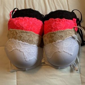 3 VS PINK BRAS - 1 CANDIES BRA SIZE 34D